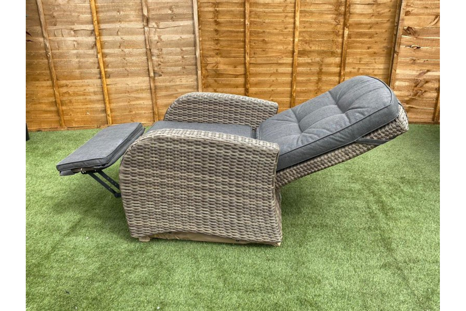 Burbage Reclining Rattan Sofa Set + Adjustable Table in Cappuccino - photo 8