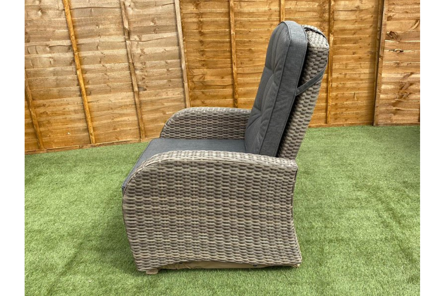 Burbage Reclining Rattan Sofa Set + Adjustable Table in Cappuccino - photo 7