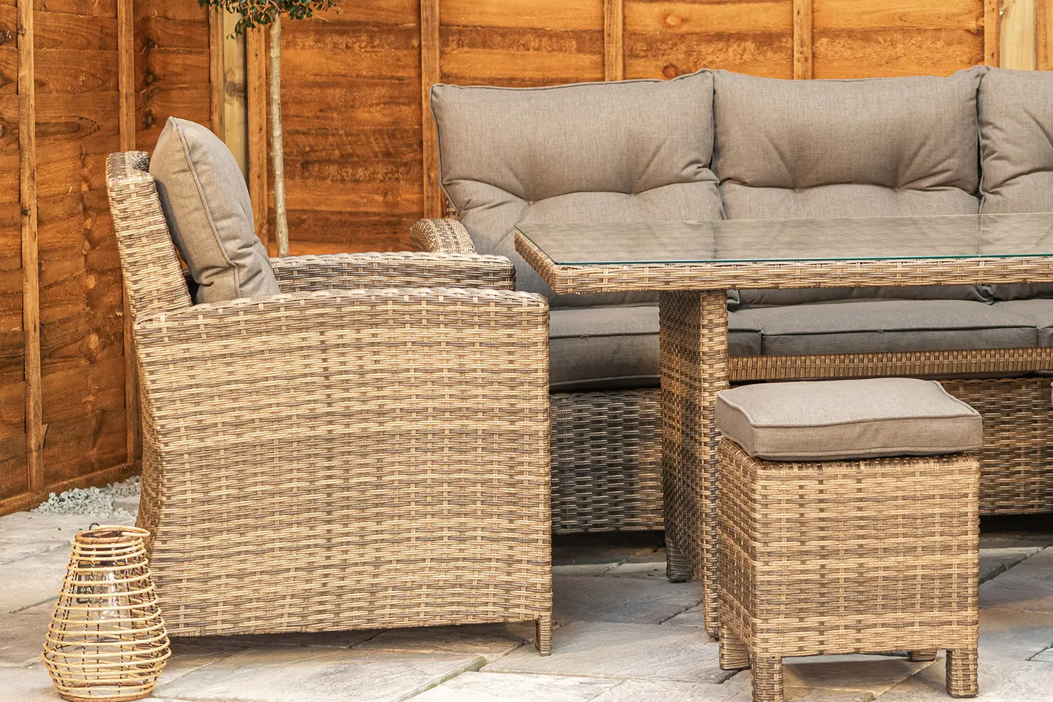 Sapcote Modular Lounge Dining Set in Brown Rattan  - photo 3