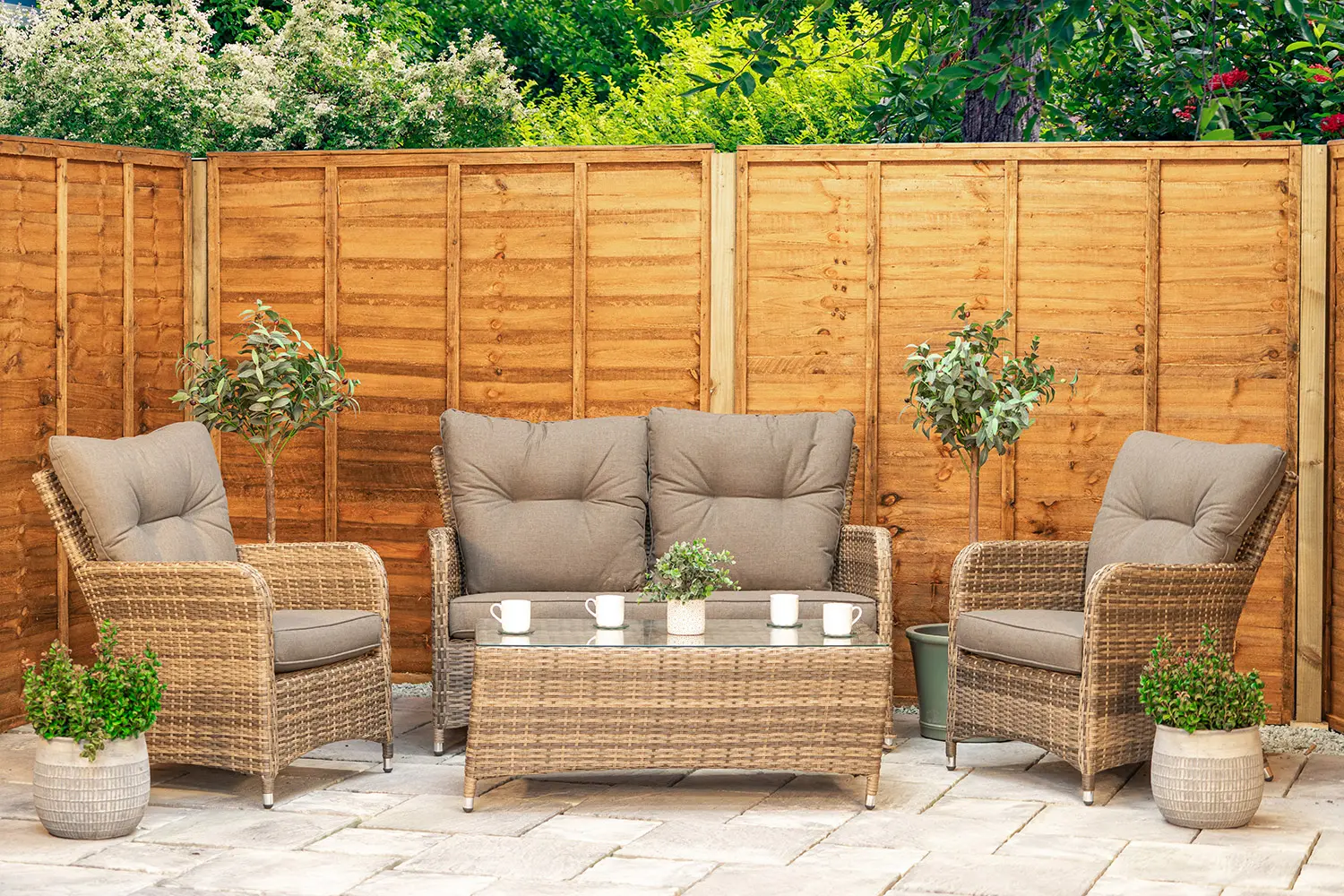 Sapcote Sofa Lounge Set in Brown Rattan  - photo 3
