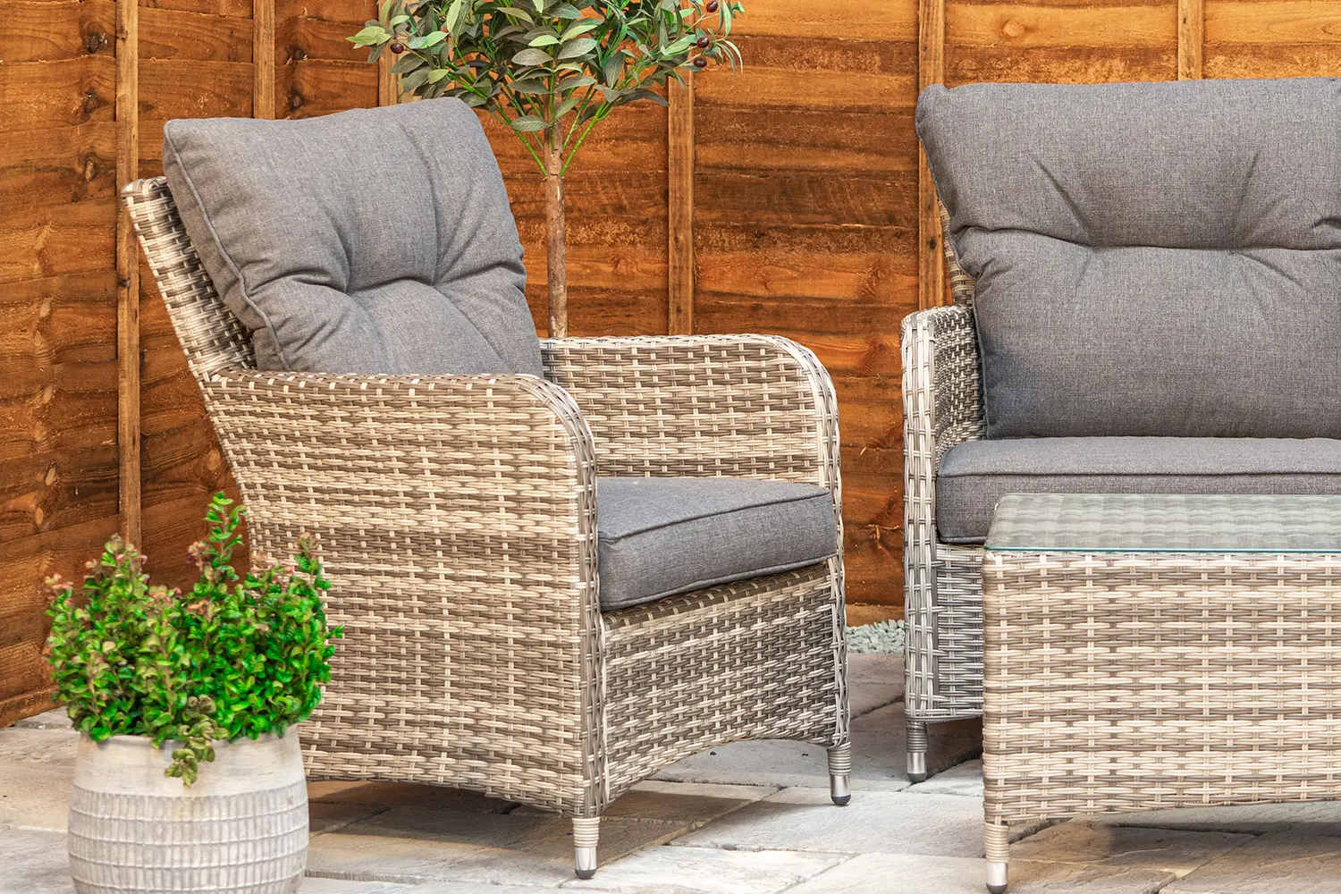 Sapcote Sofa Lounge Set in Grey Rattan  - photo 5