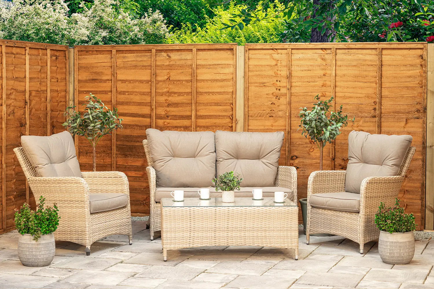 Sapcote Sofa Lounge Set in Natural Rattan - photo 3