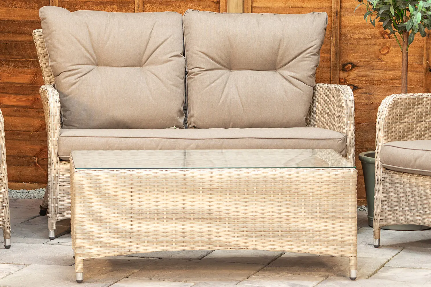 Sapcote Sofa Lounge Set in Natural Rattan - photo 7