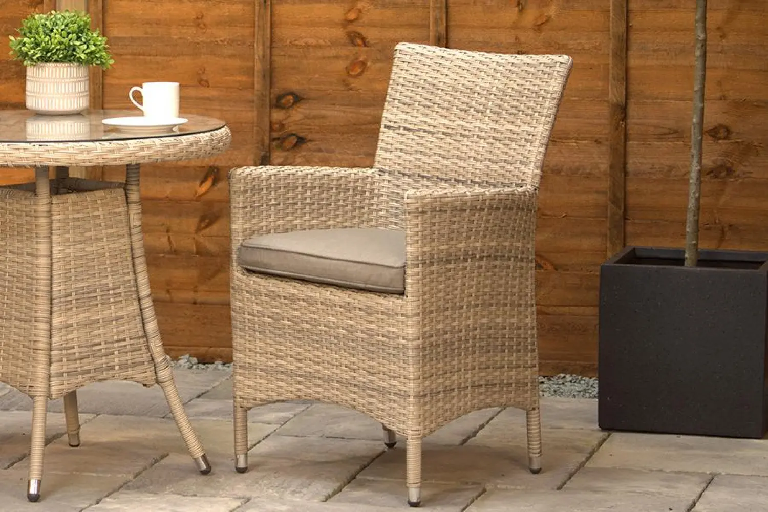 Sapcote Bistro Set in Natural Rattan - photo 4