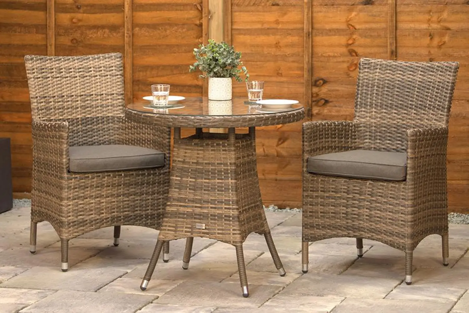 Sapcote Bistro Set in Brown Rattan - photo 2