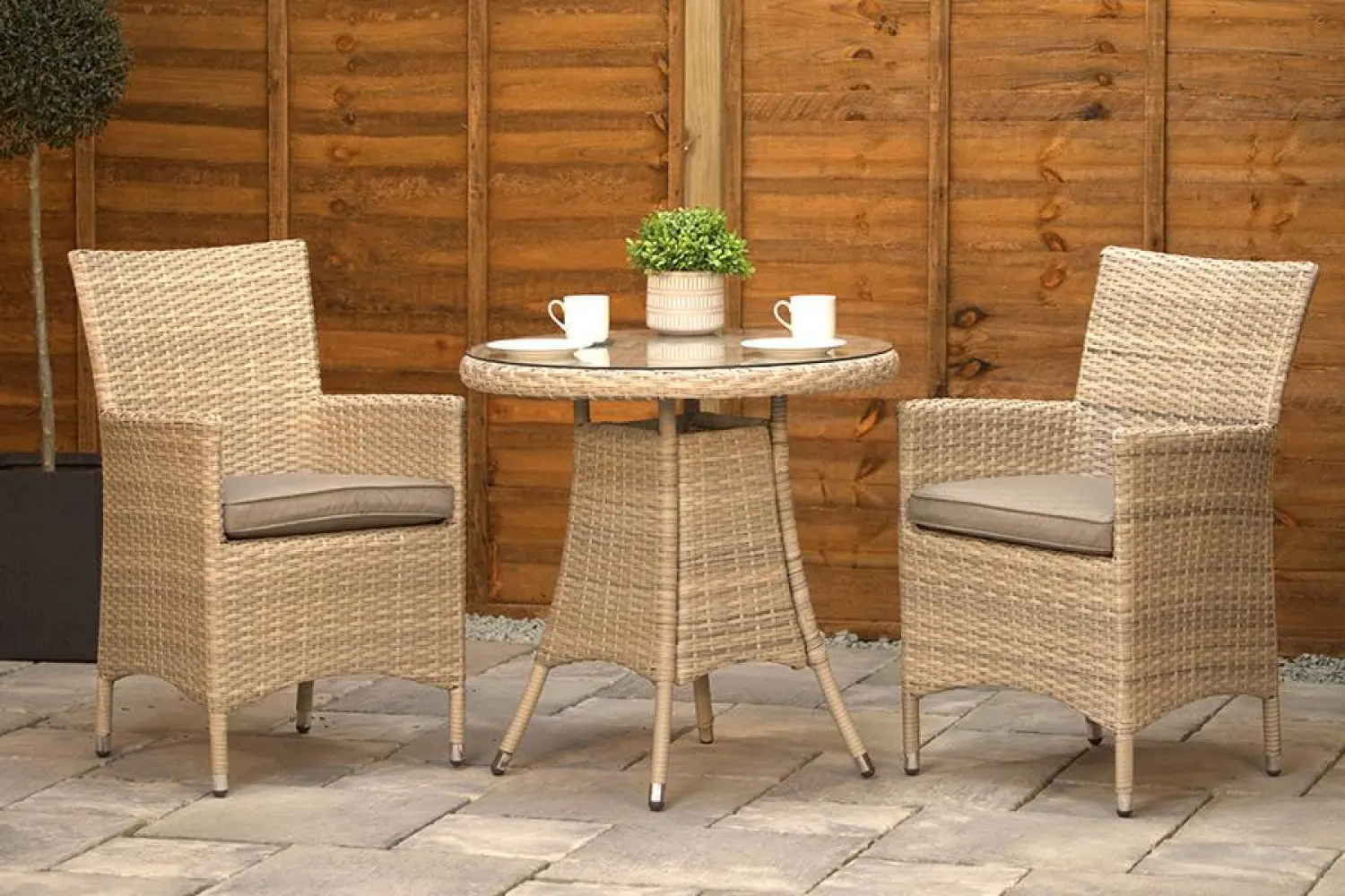 Sapcote Bistro Set in Natural Rattan - photo 2