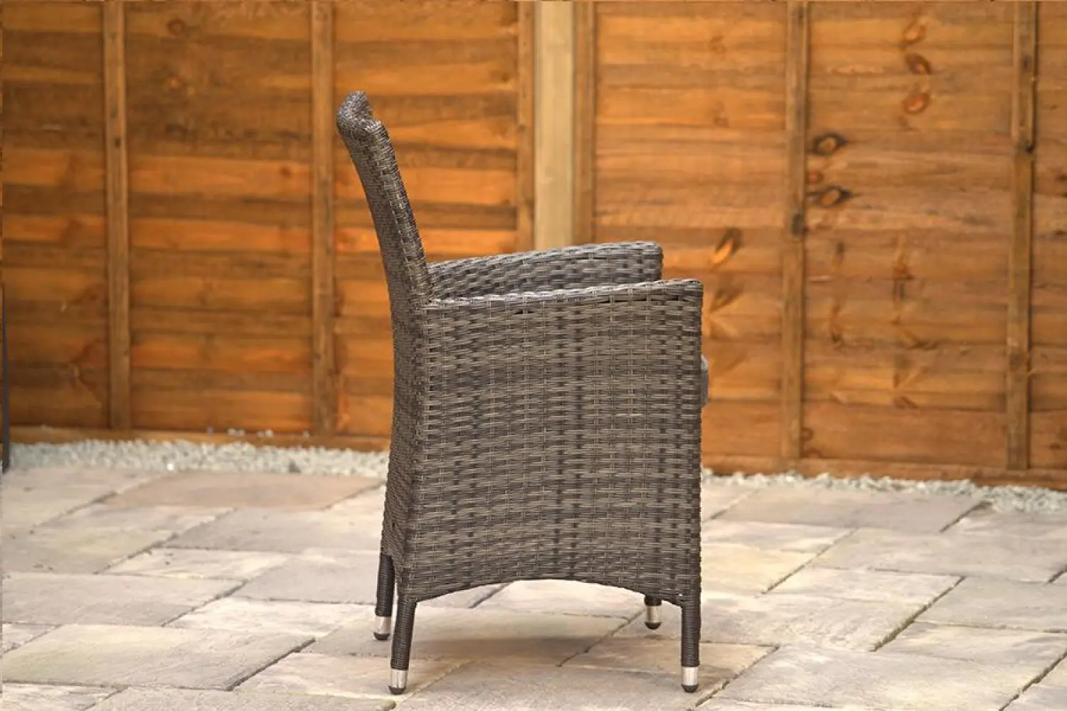 Sapcote 4 Seater Round Dining Set in Dark Grey Rattan - photo 8