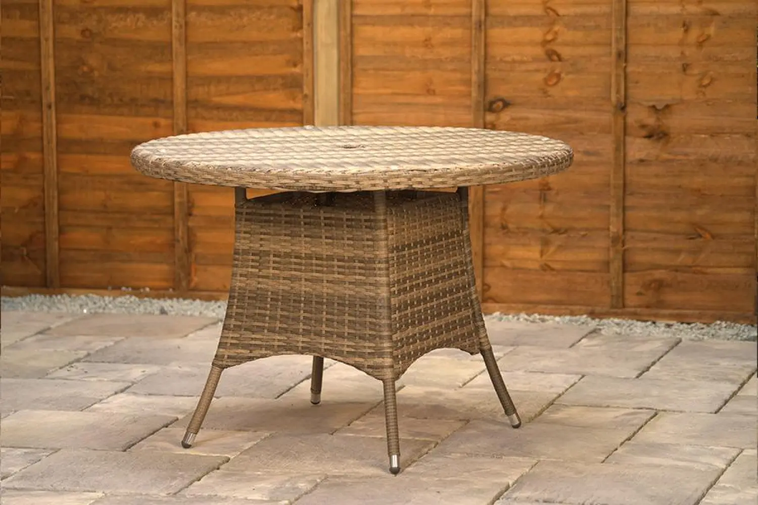 Sapcote 4 Seater Round Dining Set in Dark Grey Rattan - photo 9