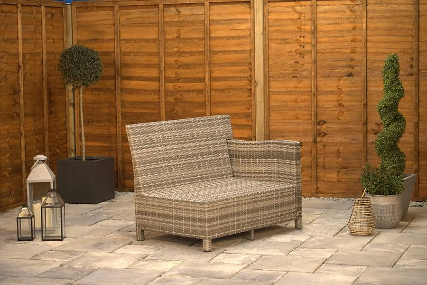 Sapcote Mini Modular Corner Set in Brown Rattan  - photo 4