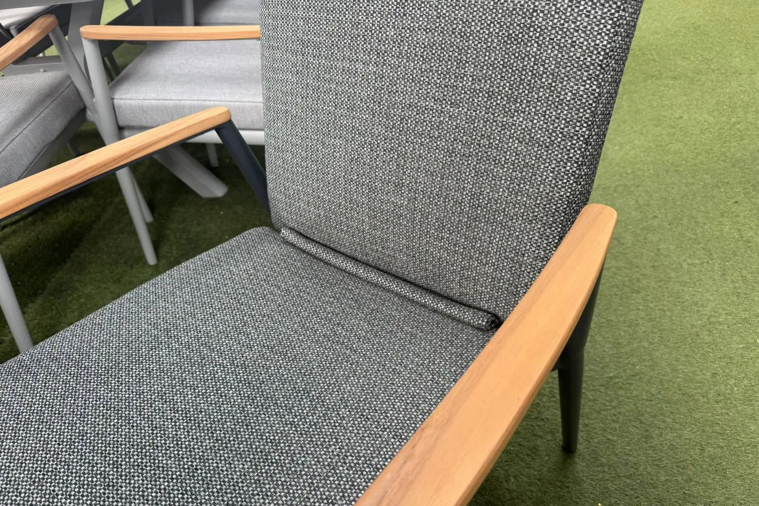 Cosby 4 Seater Reclining Dining Set in Grey - photo 2