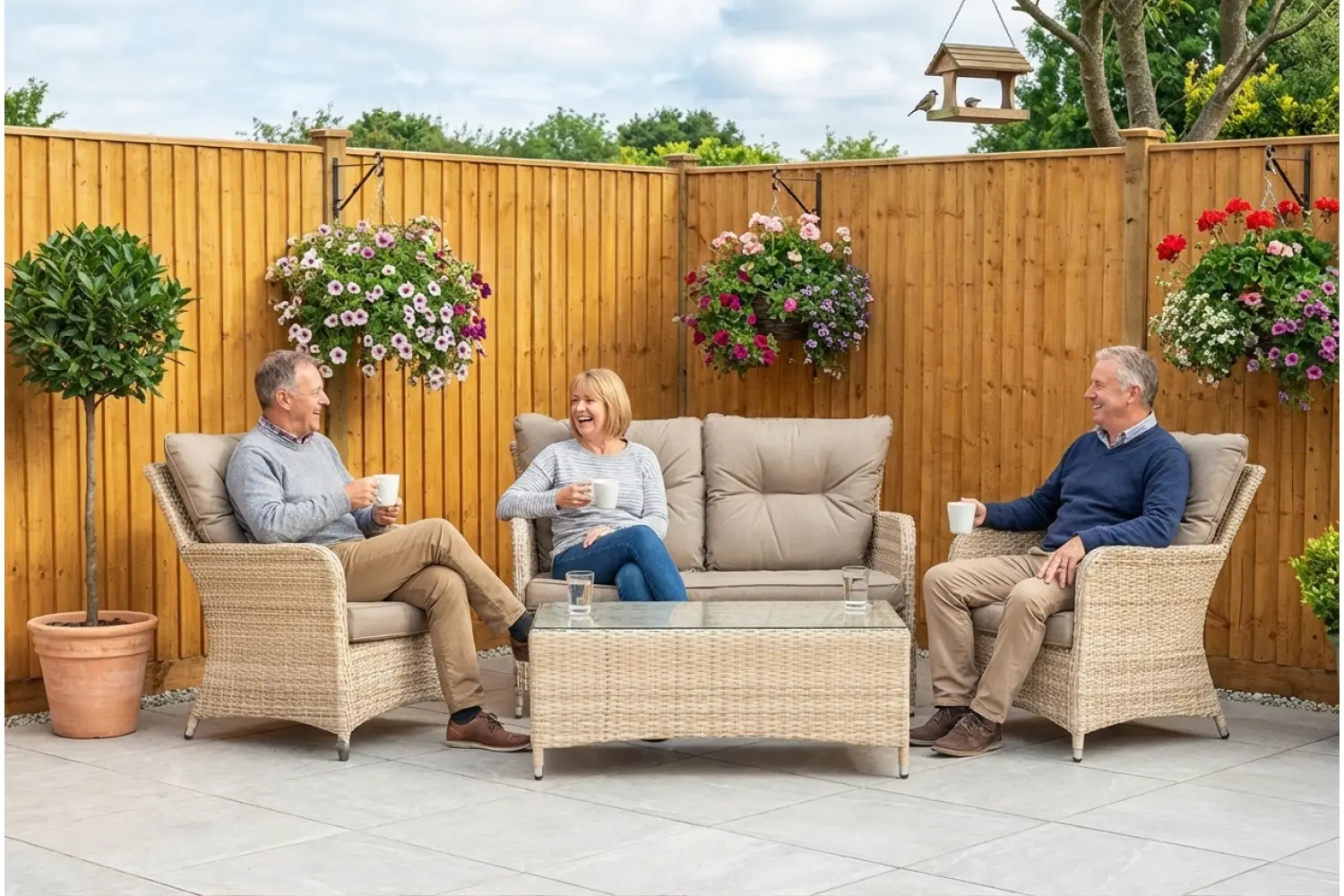 Sapcote Sofa Lounge Set in Natural Rattan - photo 2